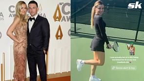"I was actually hot af in this today" - Alex Bregman's wife Reagan sports all-black tennis outfit with white sneakers during match with mom Laurice