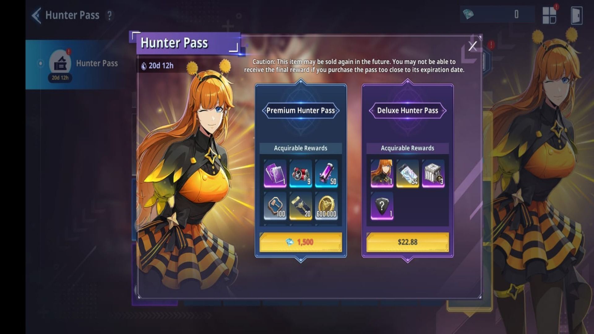 The Deluxe Hunter Pass in Solo Leveling Arise (Image via Netmarble)