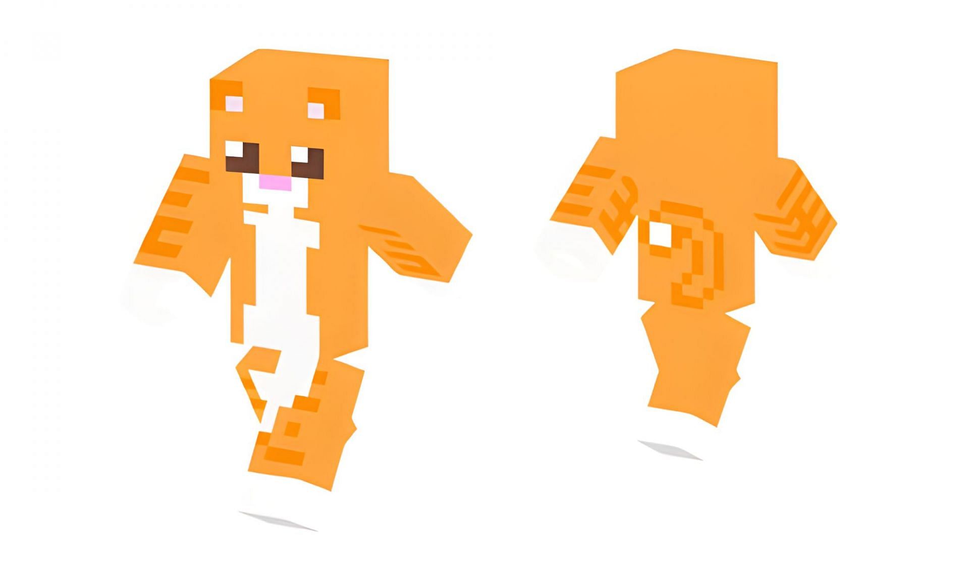 Orange Minecraft skins are very fun (Image via minecraftskins3d)
