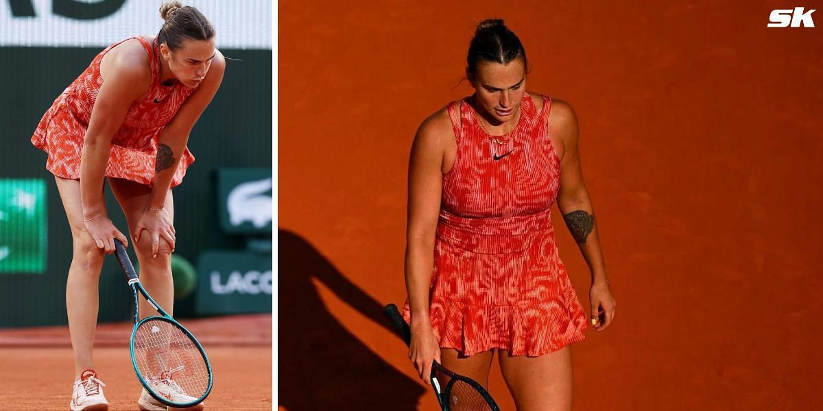 Fans expressed their concern for Aryna Sabalenka after the Belarusian skipped her post-match press conference due to illness following her French Open quarterfinal loss to Mirra Andreeva (Source: Getty Images)