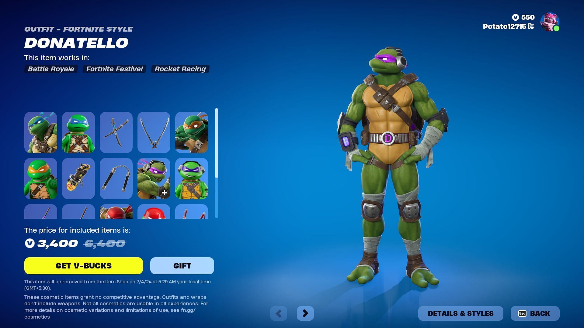 How to get Teenage Mutant Ninja Turtles skins in Fortnite