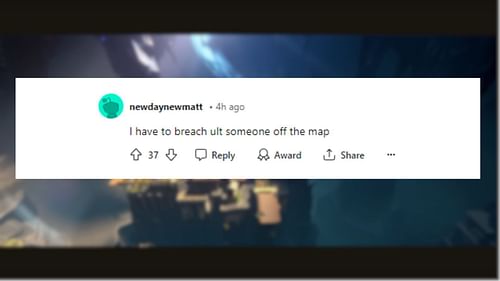 A fan commenting about exploiting Breach Ult on the upcoming map (Image via Reddit)