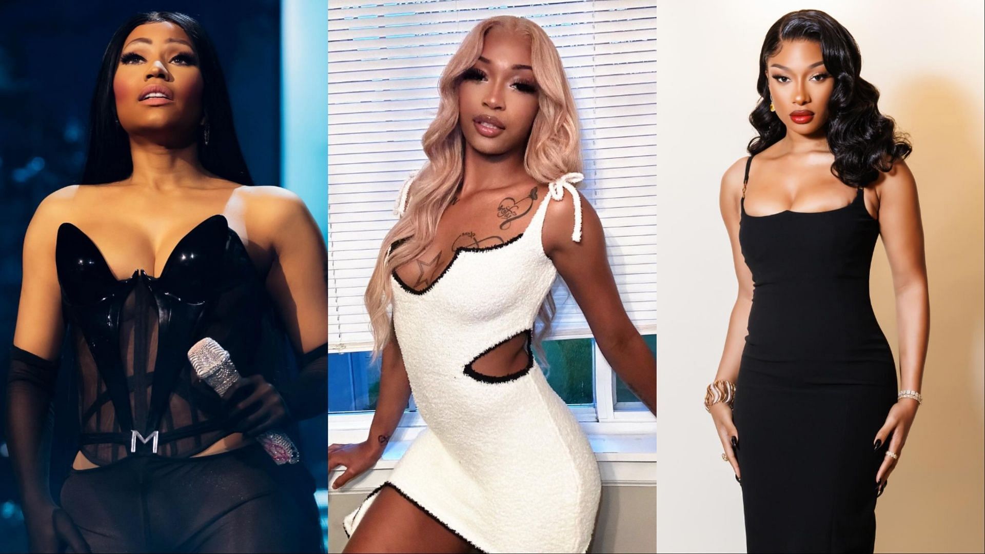 Influencer disses Megan Thee Stallion in TikTok videos (Image via theyhateekane, nickiminaj, theestallion/Instagram))