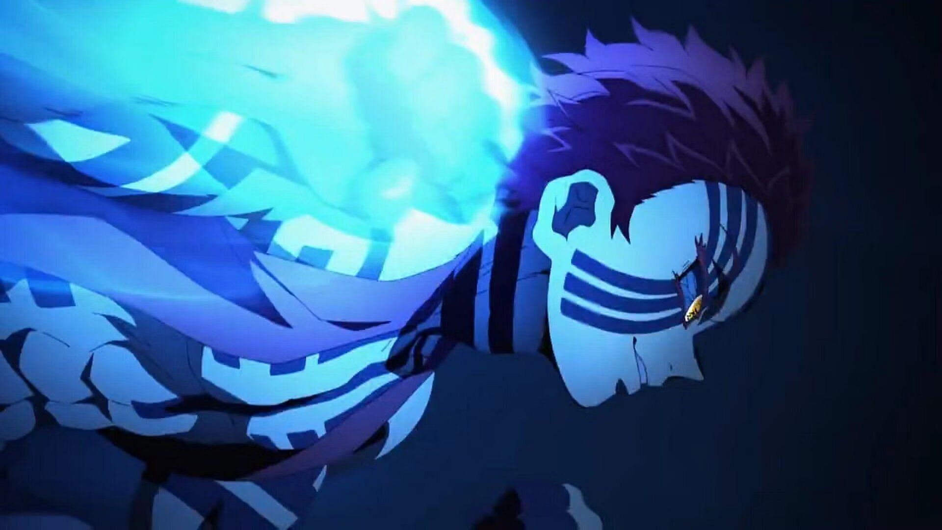 Akaza fighting in the anime (Image via Ufotable).