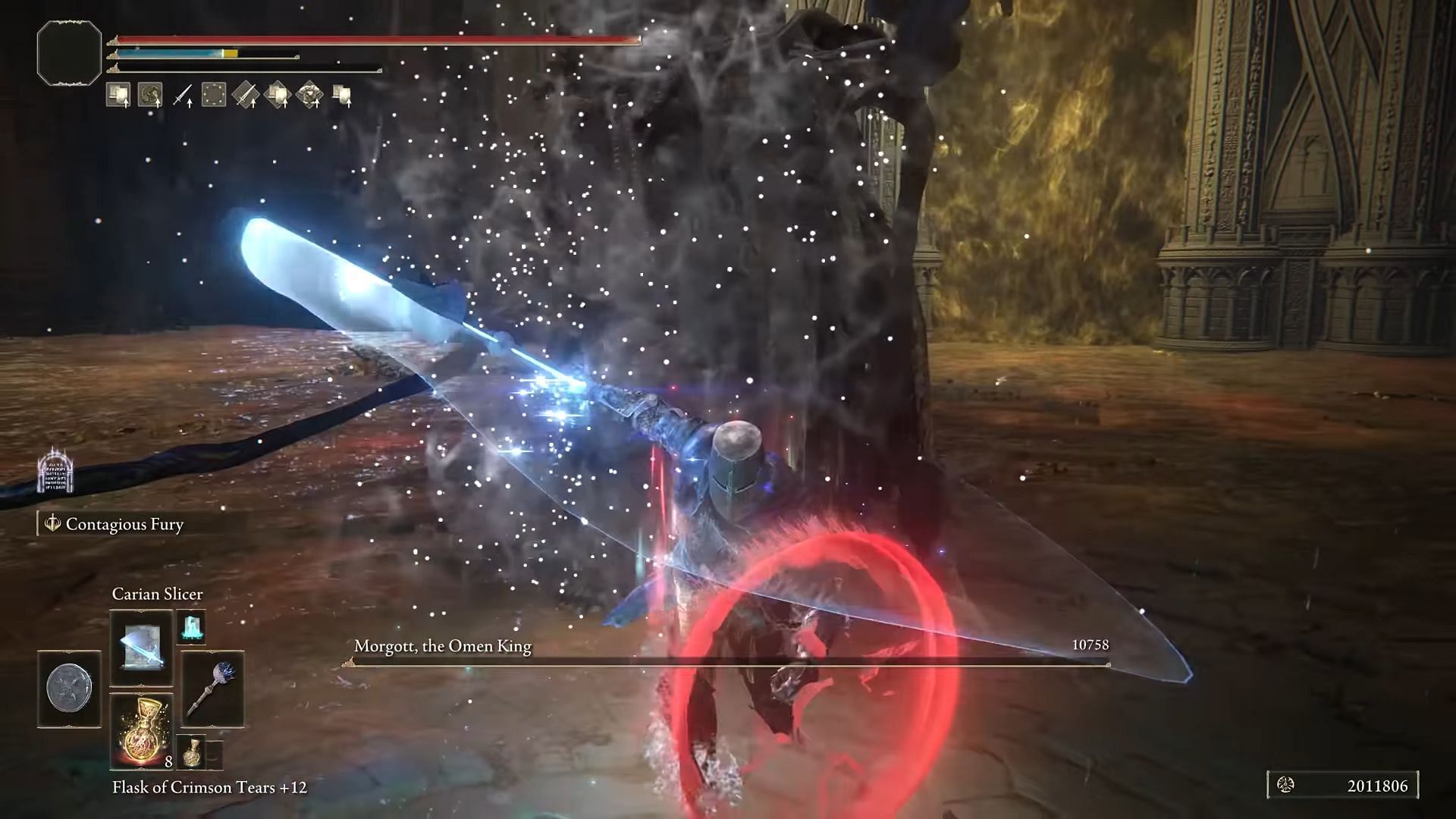 Carian Slicer&#039;s speed can be devastating (Image via FromSoftware || YouTube/Your Average Gamer)