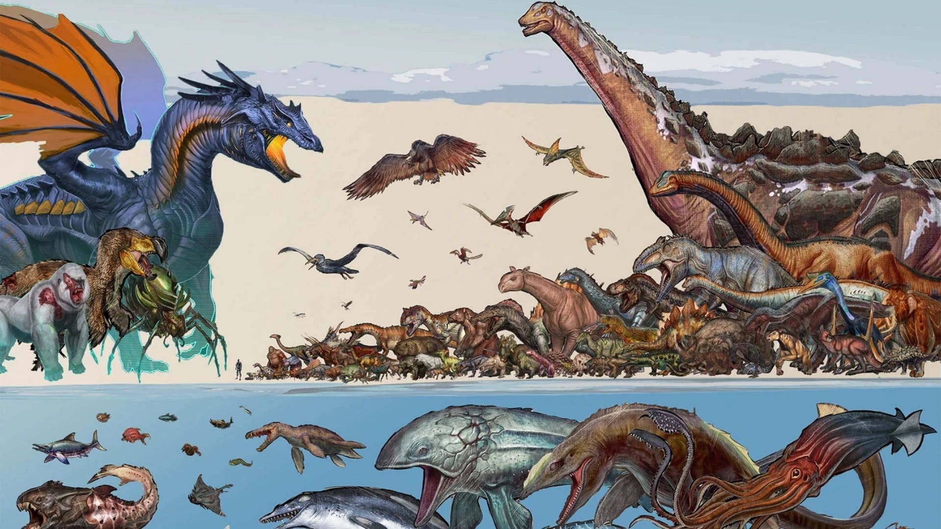 Dinosaurs in ARK Survival Ascended (Image via Studio Wildcard)