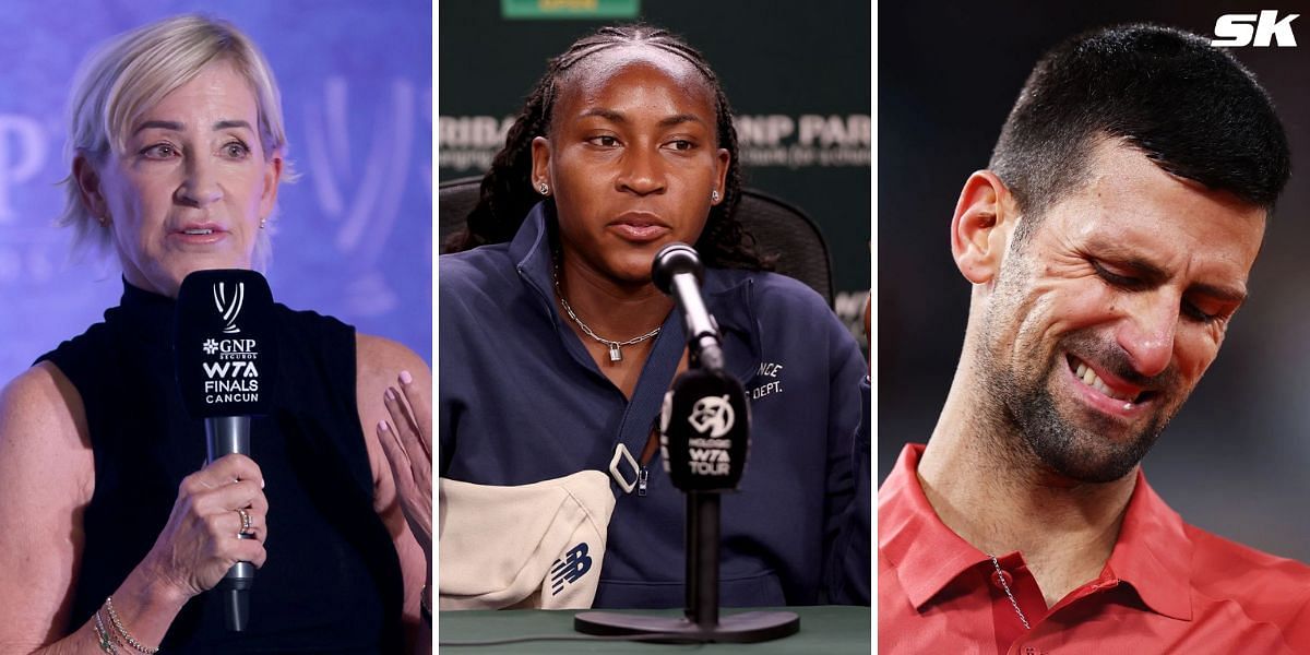 (Left to Right) Chris Evert, Coco Gauff and Novak Djokovic (Image Source: Getty)