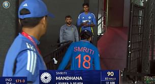 [Watch] Smriti Mandhana misses out on hat-trick of centuries, holes out to short fine for 90 in IND-W vs SA-W 3rd ODI