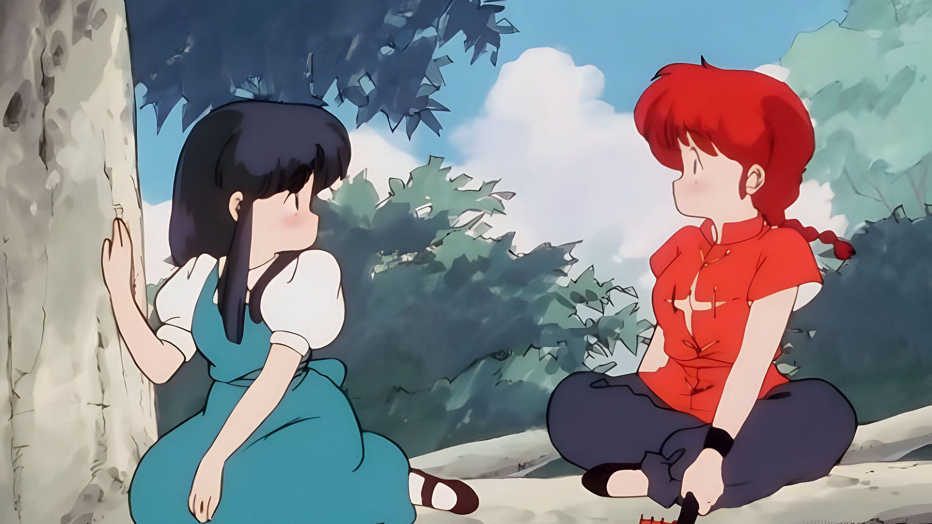 Ranma and Akane, as seen in the anime (Image via Studio DEEN)
