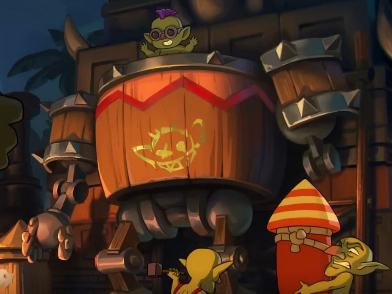 Goblins attaching rockets to the suit (Image via Supercell || RoyaleAPI)