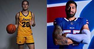 "Hawks support Hawks": Kate Martin & NFL star AJ Epenesa's jersey swap moment receives shoutout from Iowa
