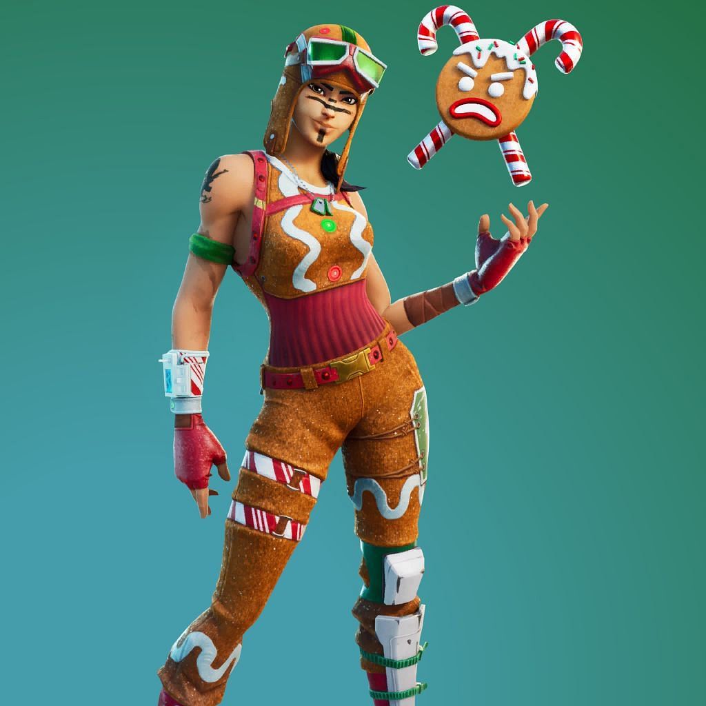 The peppy and upbeat look makes Gingerbread Raider one of the best Fortnite Renegade Raider skins. (Image via Epic Games)