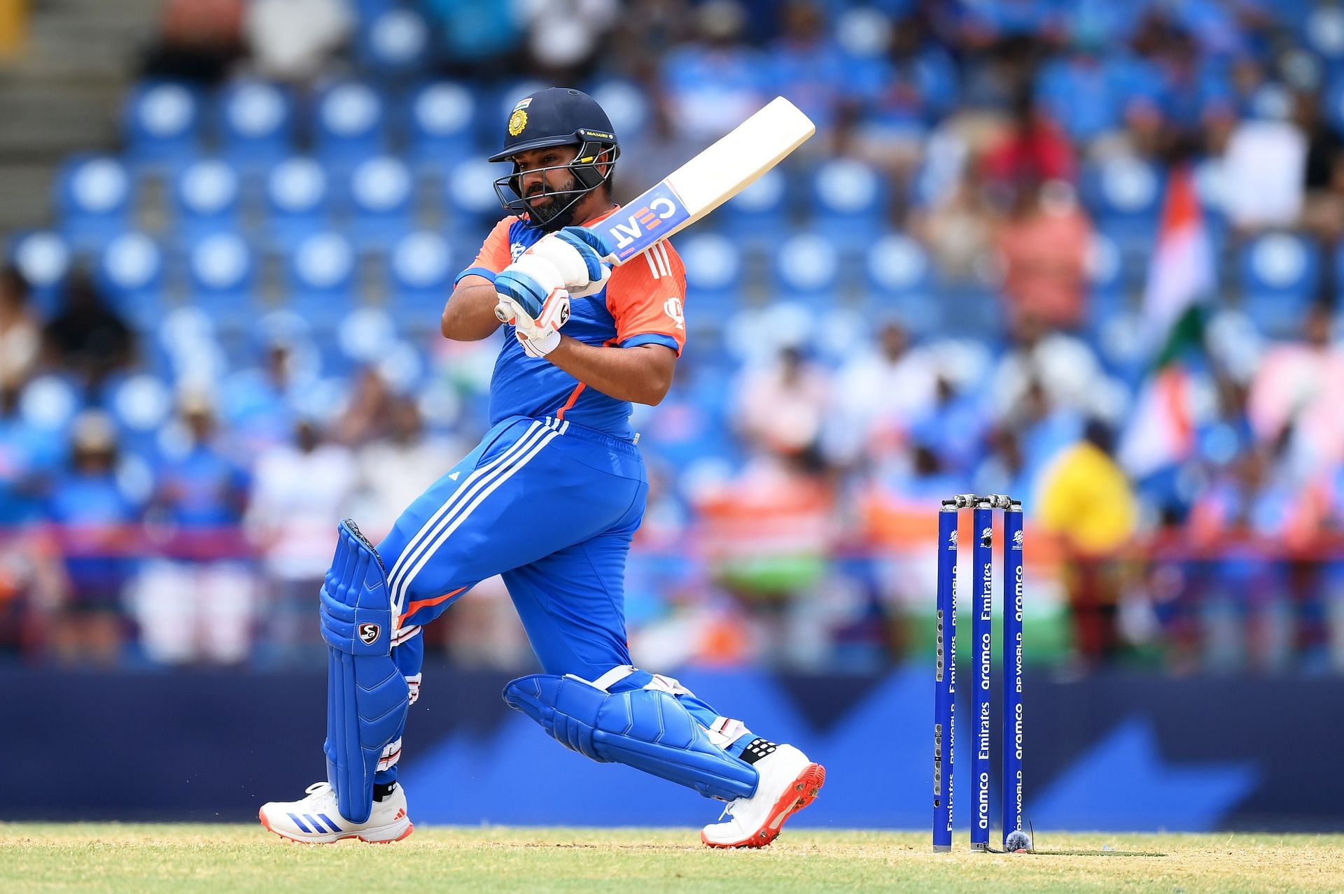 रोहित शर्मा शॉट खेलते हुए (Photo Credit: BCCI X Handle)