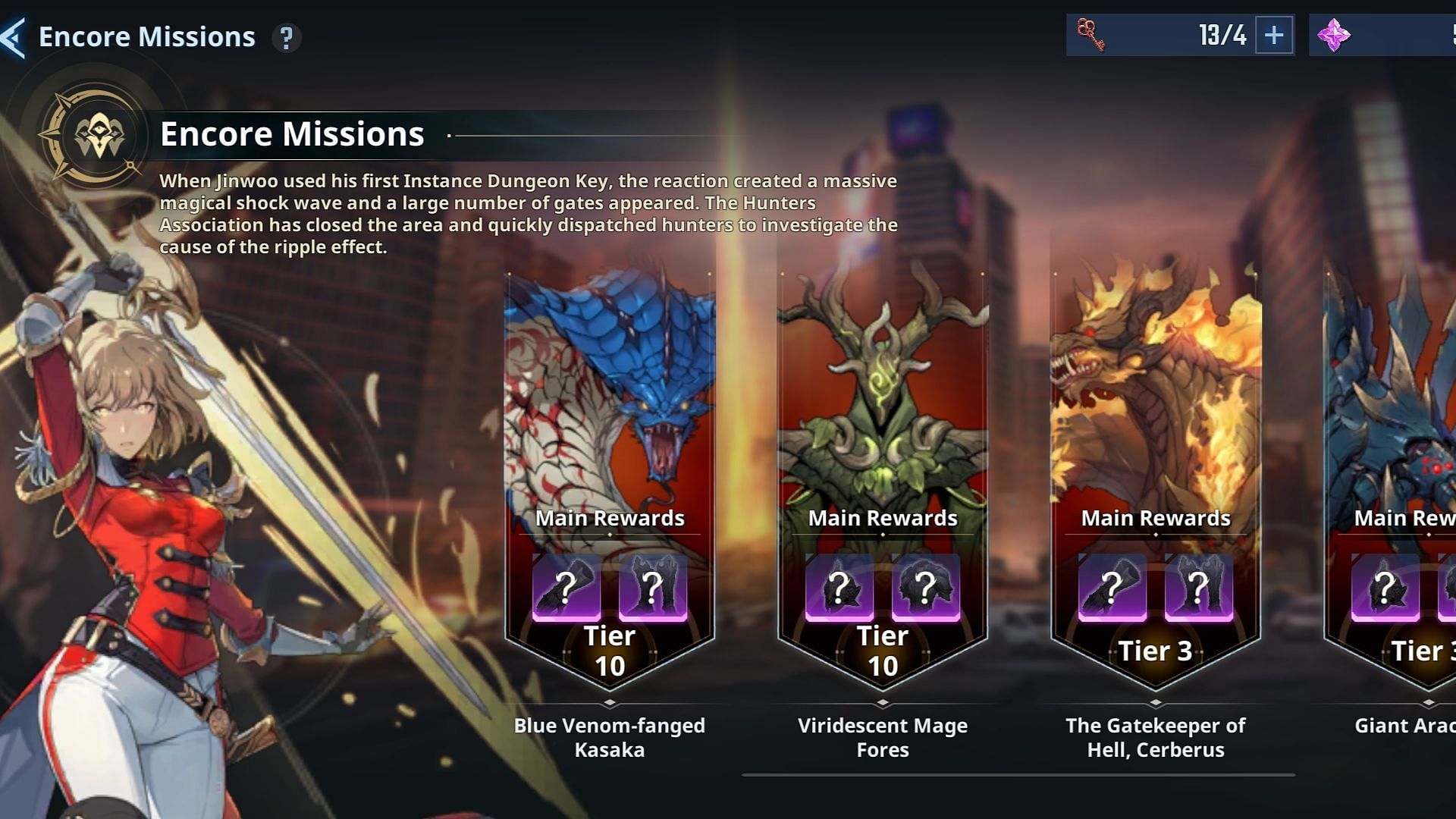 Farm artifacts daily from Encore Missions and Instance Dungeons in Solo Leveling Arise. (Image via Netmarble)