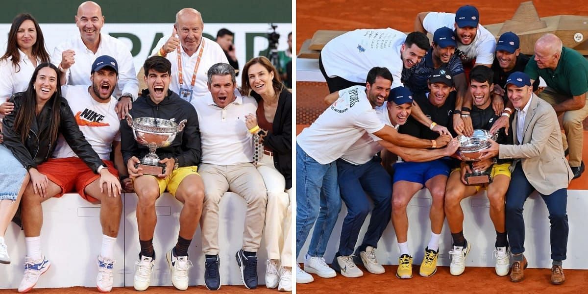 Carlos Alcaraz celebrated French Open title with family and team (image source: GETTY)