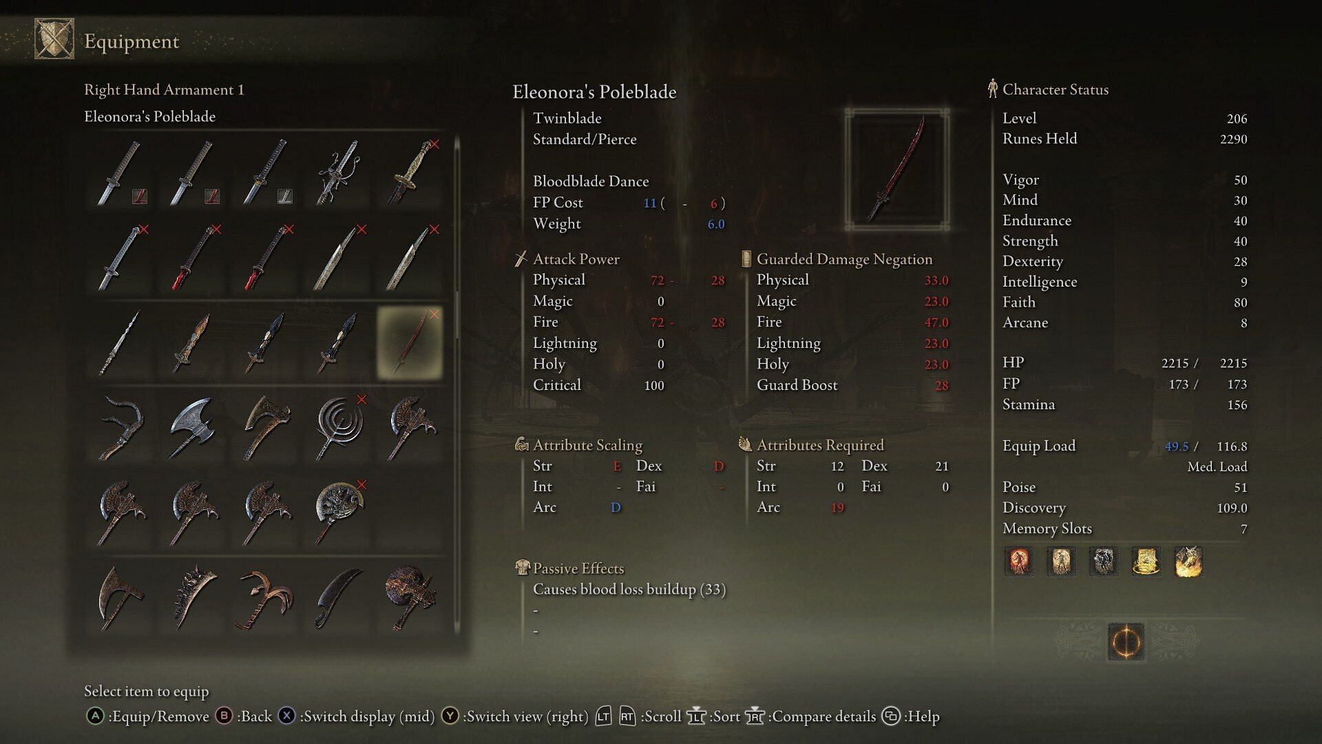 Eleonora&#039;s Poleblade is a fantastic weapon for bleed builds (Image via FromSoftware)