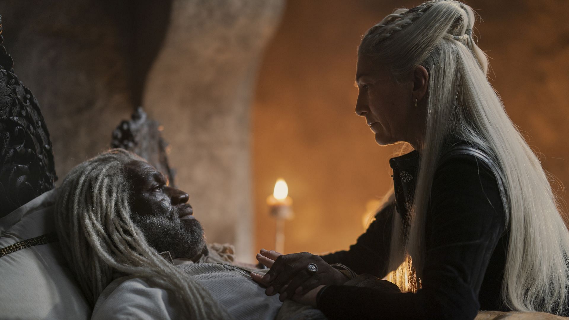 Corlys Velaryon and Rhaenys Targaryen (Image via HBO Entertainemnt)