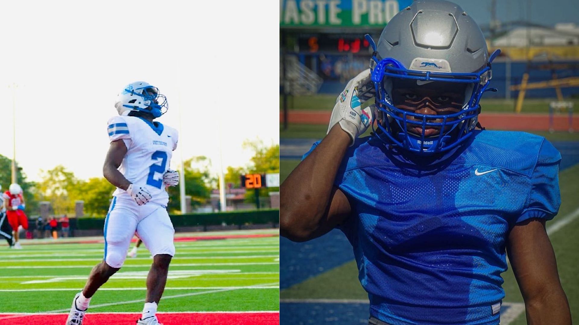 Sharroid Whitehead has received an offer from Wisconsin (Images via Instagram)