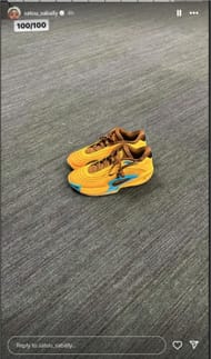 Satou Sabally showed off her custom Jordan PE on Instagram (Credit: IG/satou_sabally)