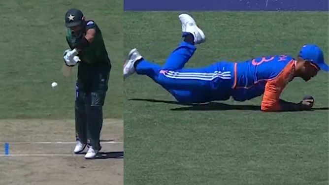 [Watch] Suryakumar Yadav's agility and Jasprit Bumrah's brilliance give India the big scalp of Pakistan captain Babar Azam during T20 World Cup