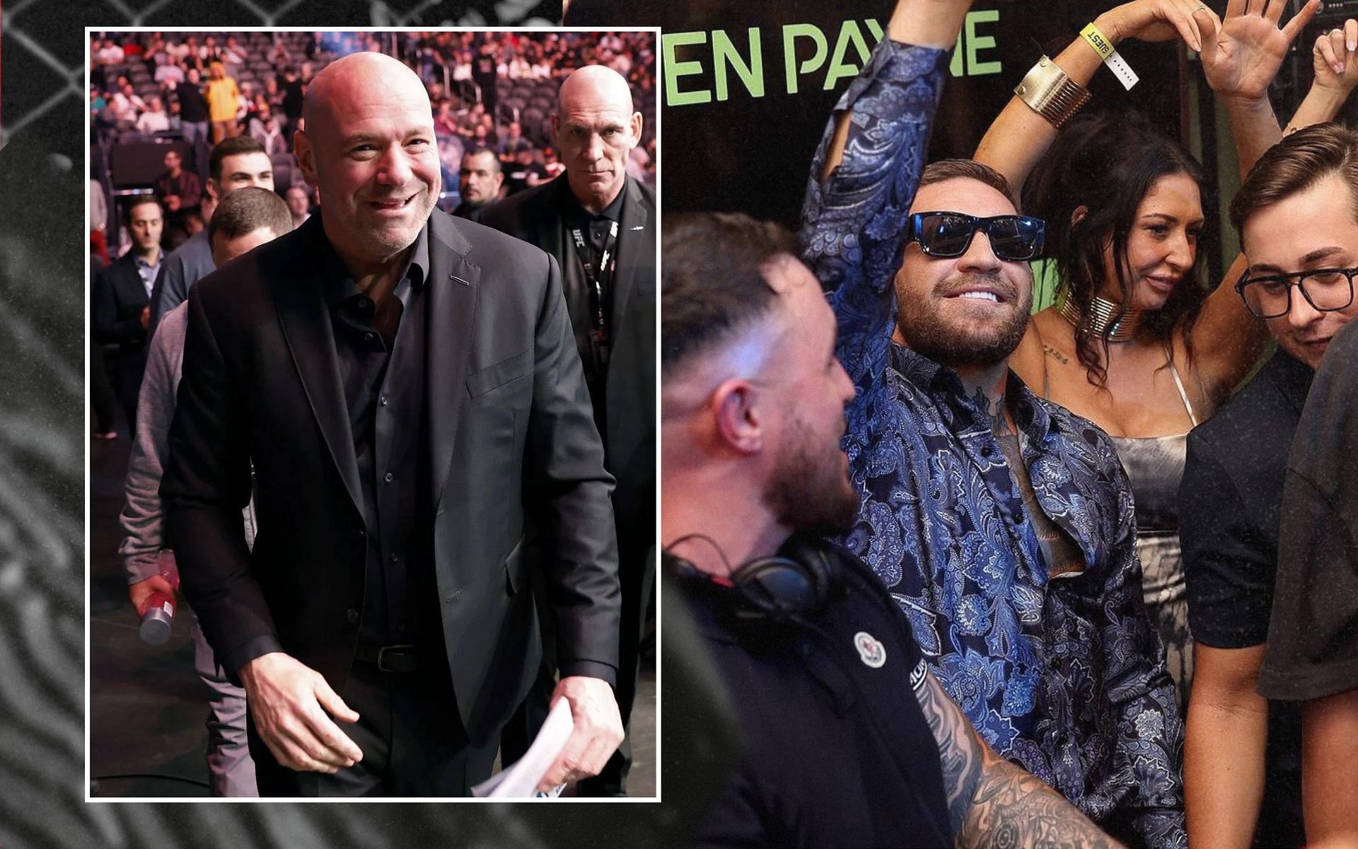 Dana White addresses Conor McGregor partying and drinking in clubs ahead of UFC comeback. [Image courtesy: @thenotoriousmma on Instagram; Getty Images]