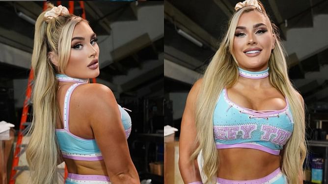 Tiffany Stratton hilariously smashes pie in absent WWE star's face