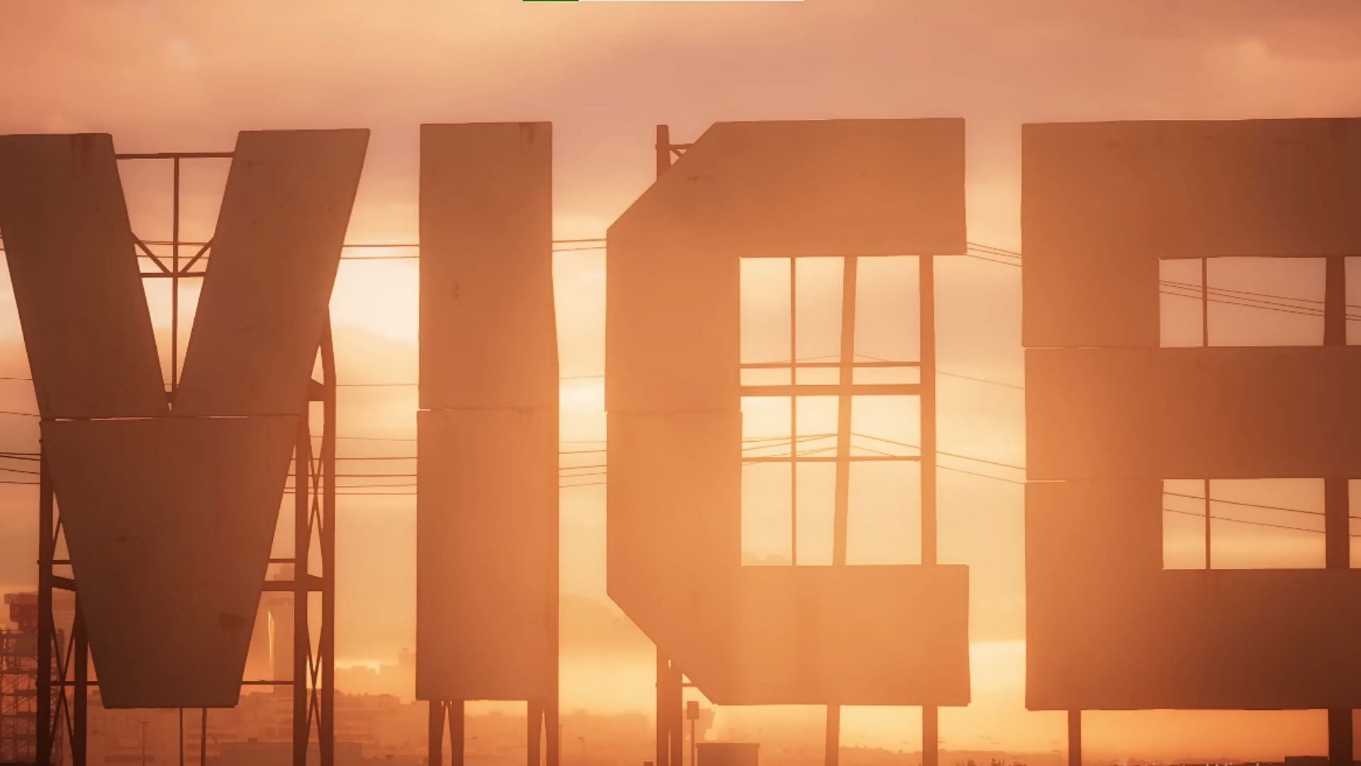 The Vice sign in Grand Theft Auto 6&#039;s debut trailer (Image via Rockstar Games)