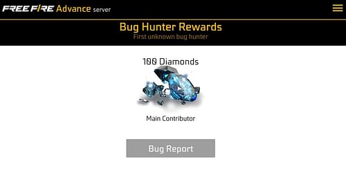 You can use the Bug Hunter Program to get free diamonds (Image via Garena)