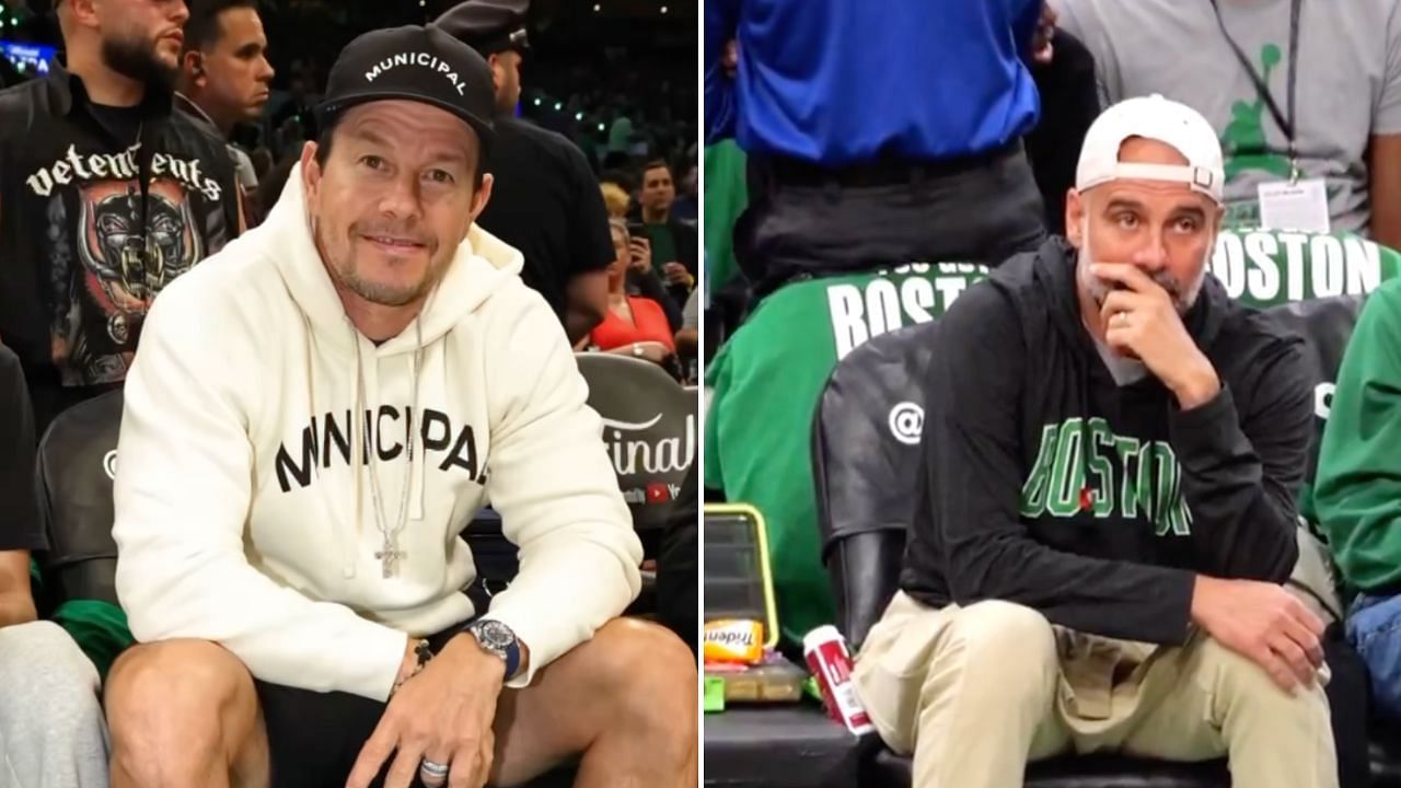 In Photos: Pep Guardiola, Mark Wahlberg &amp; other celebrities spotted courtside at TD Garden for Mavericks vs Celtics Game 1 of NBA Finals