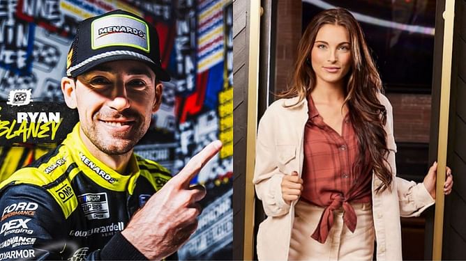 Gianna Tulio congratulates Ryan Blaney after his Iowa Cup win - “So proud of you”