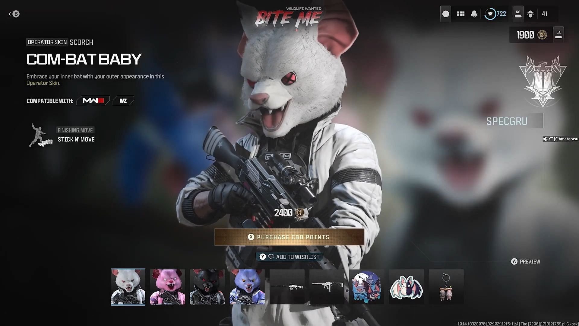 Com-Bat Baby Operator skin in MW3 and Warzone (Image via Activision)