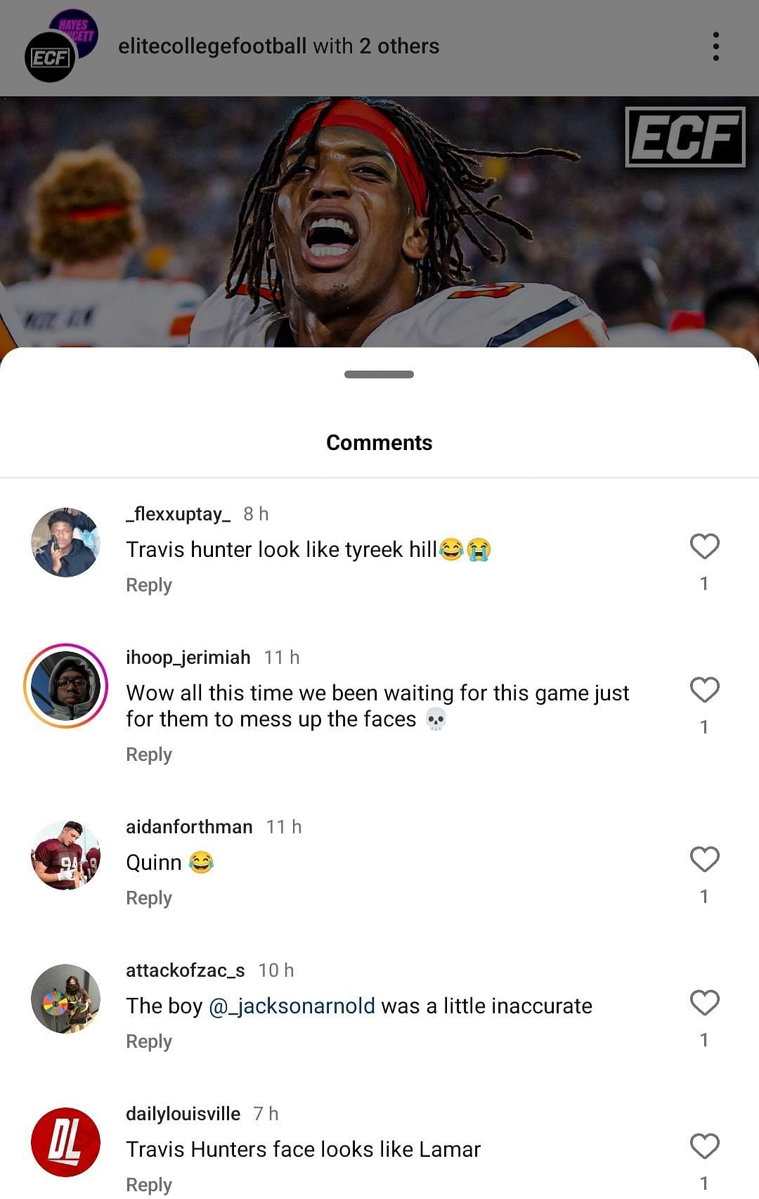 ECF&#039;s IG post comments