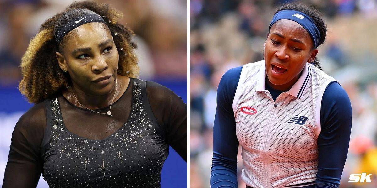 Serena Williams (L) and Coco Gauff. Photos: Getty