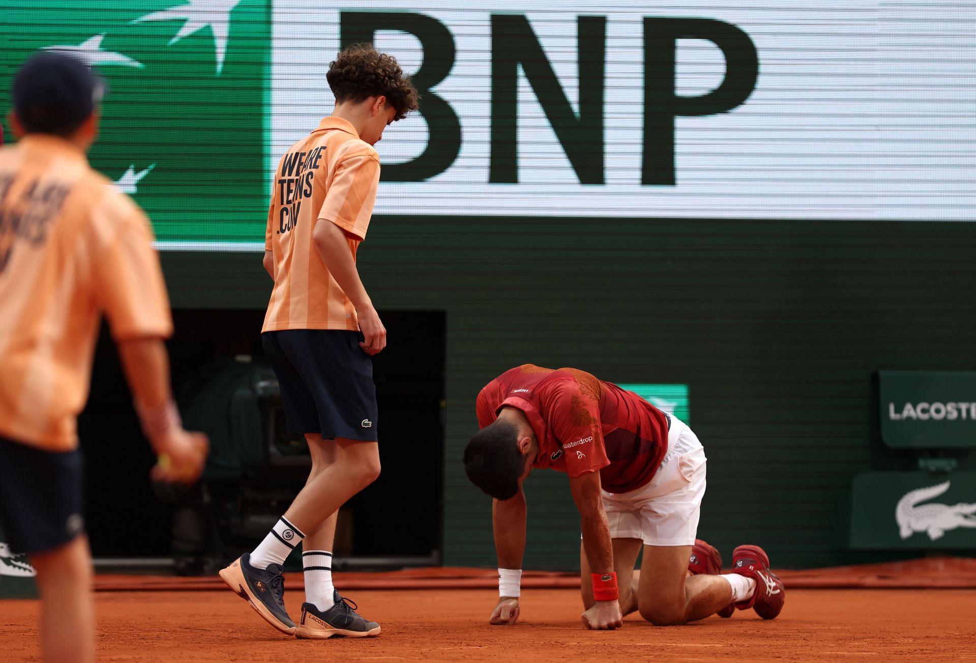 Novak Djokovic pictured at the 2024 French Open (Image Source: Getty)
