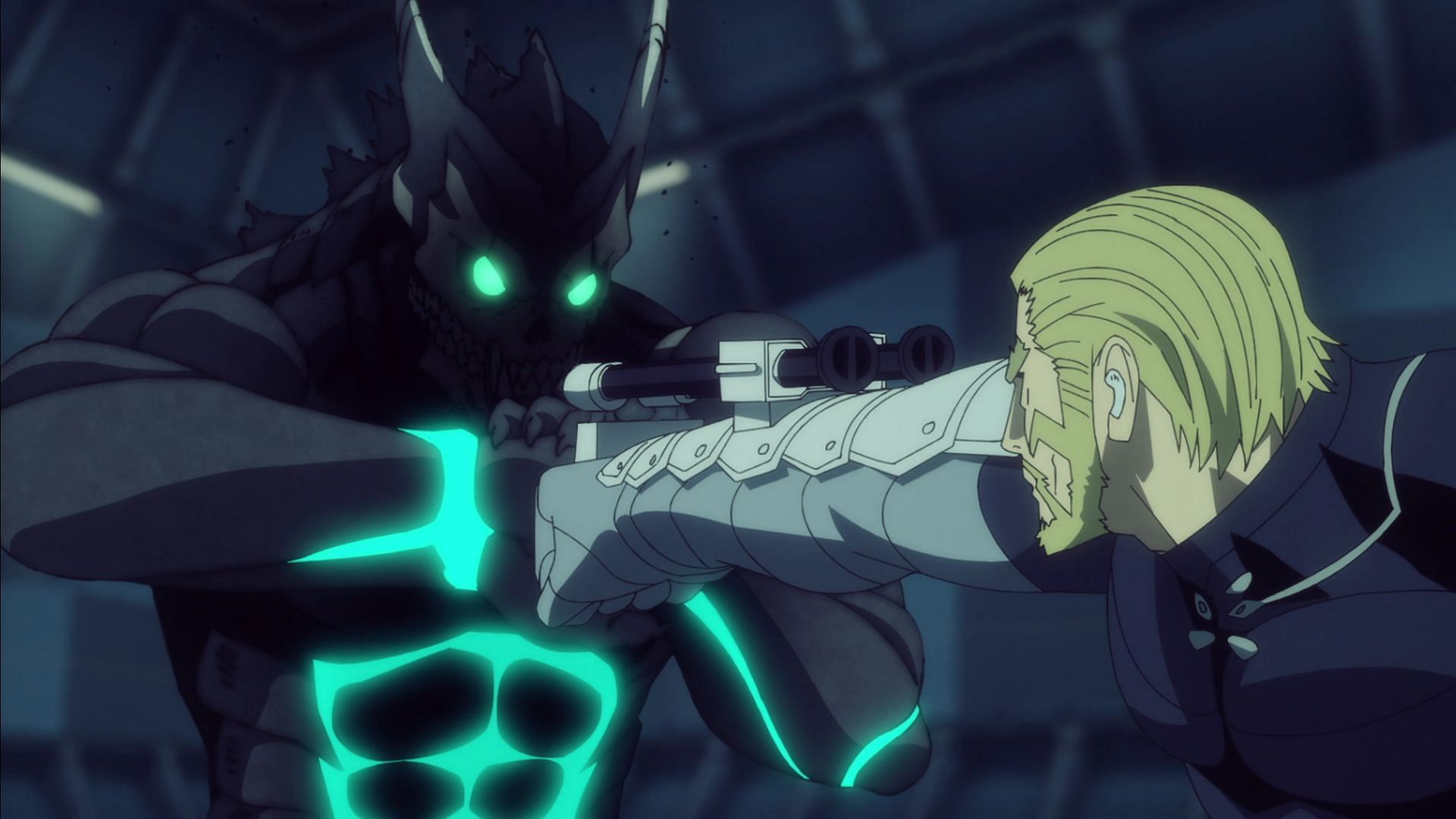 Kafka and Isao&#039;s fight rages on in Kaiju No. 8 episode 12&#039;s opening scenes (Image via Production I.G)