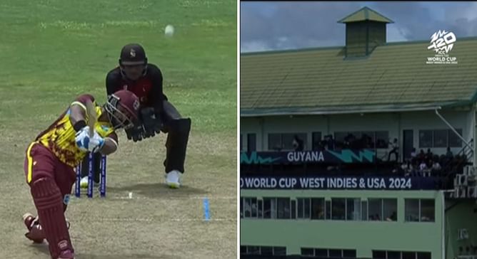 [Watch] Nicholas Pooran smokes straight six out of ground in WI vs PNG T20 World Cup match