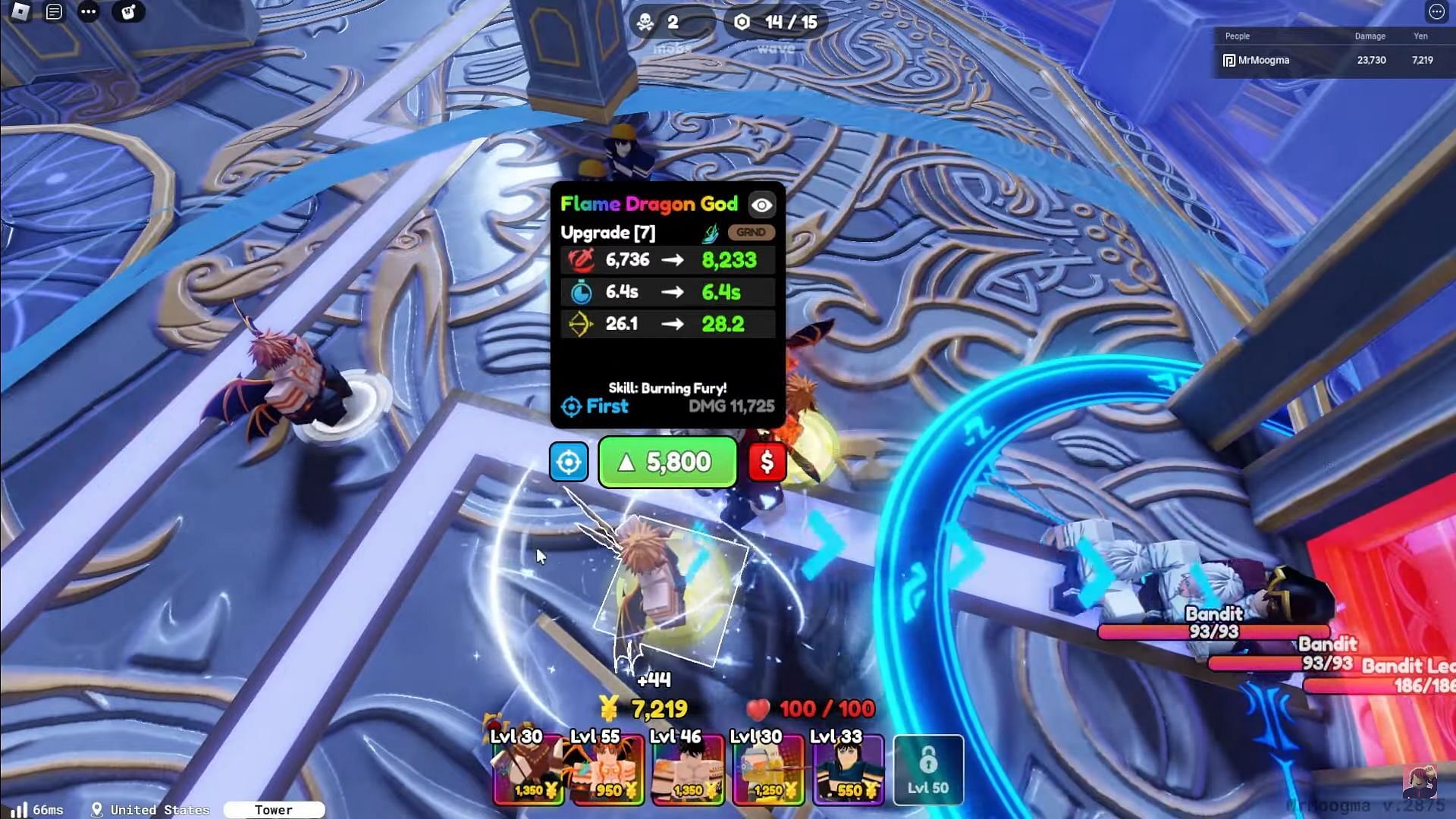 Towers of Eternity gameplay (Image via Roblox || MrMoogma on YouTube)