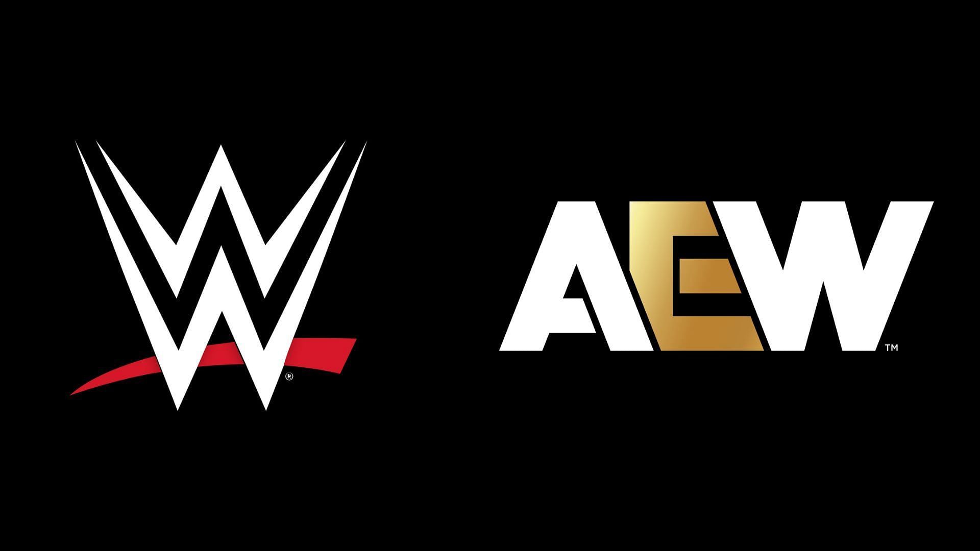 WWE and AEW are top players in the wrestling industry [logos courtesy of WWE