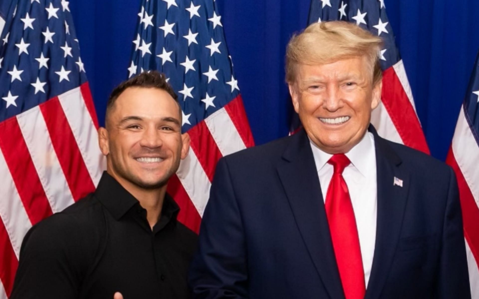 Michael Chandler (left) publicly supports Donald Trump (right). [Image credit: Michael Chandler