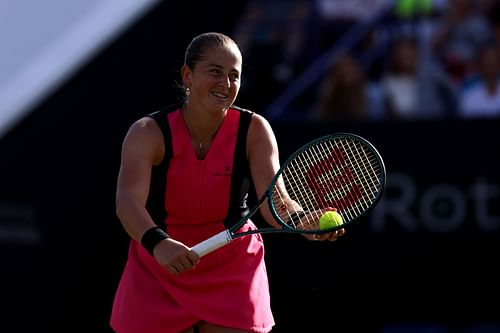 Jelena Ostapenko at the 2024 Rothesay International. (Photo: Getty)