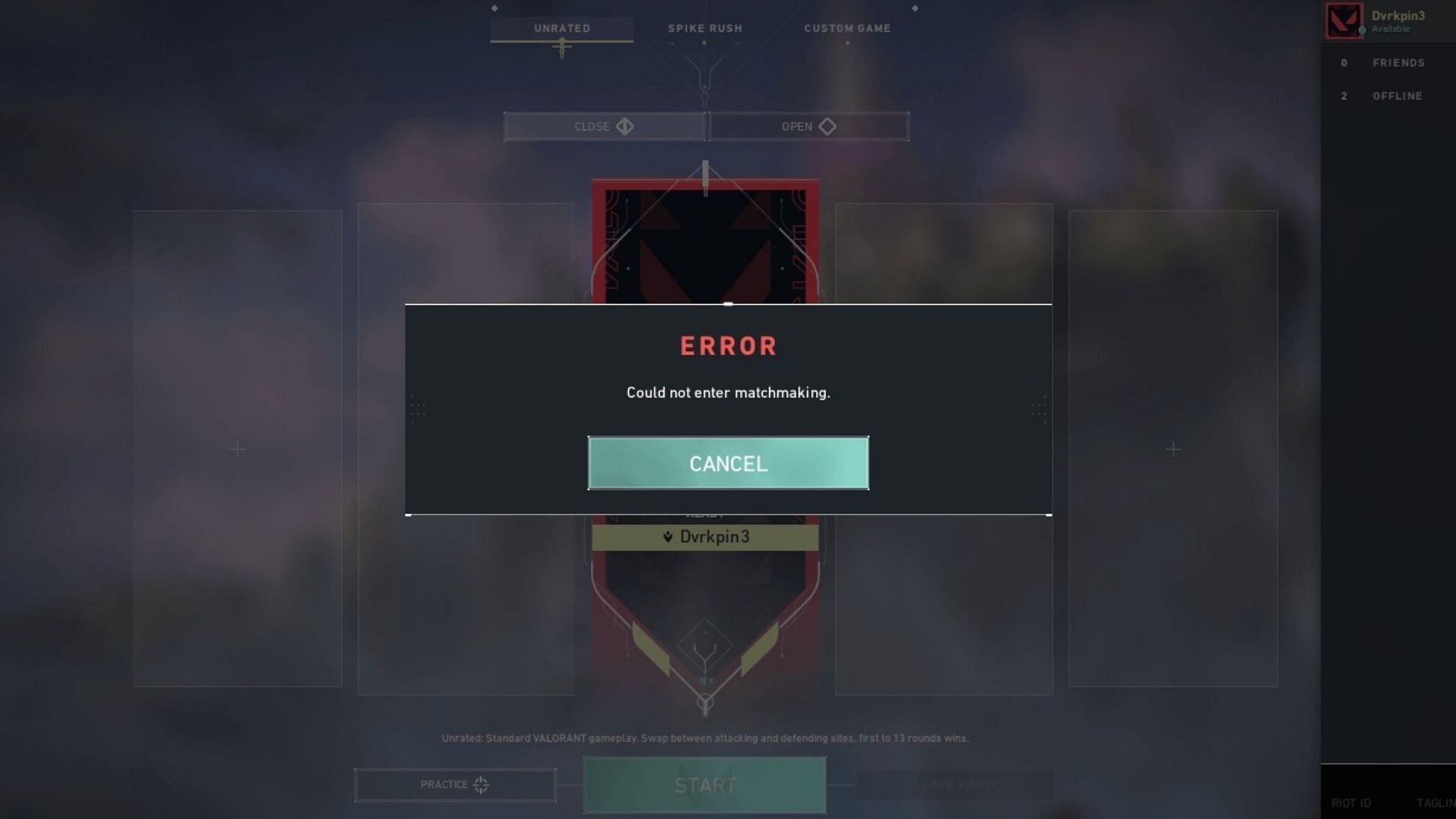 Valorant &quot;could not enter matchmaking&quot; error: Possible fixes, reasons, and more