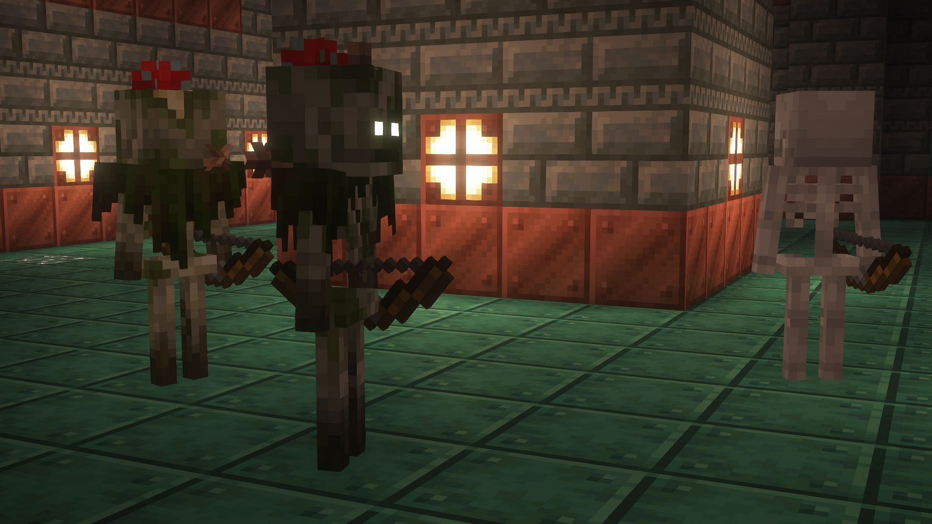 There is no shortage of dangerous projectiles in trial chambers (Image via Mojang Studios)