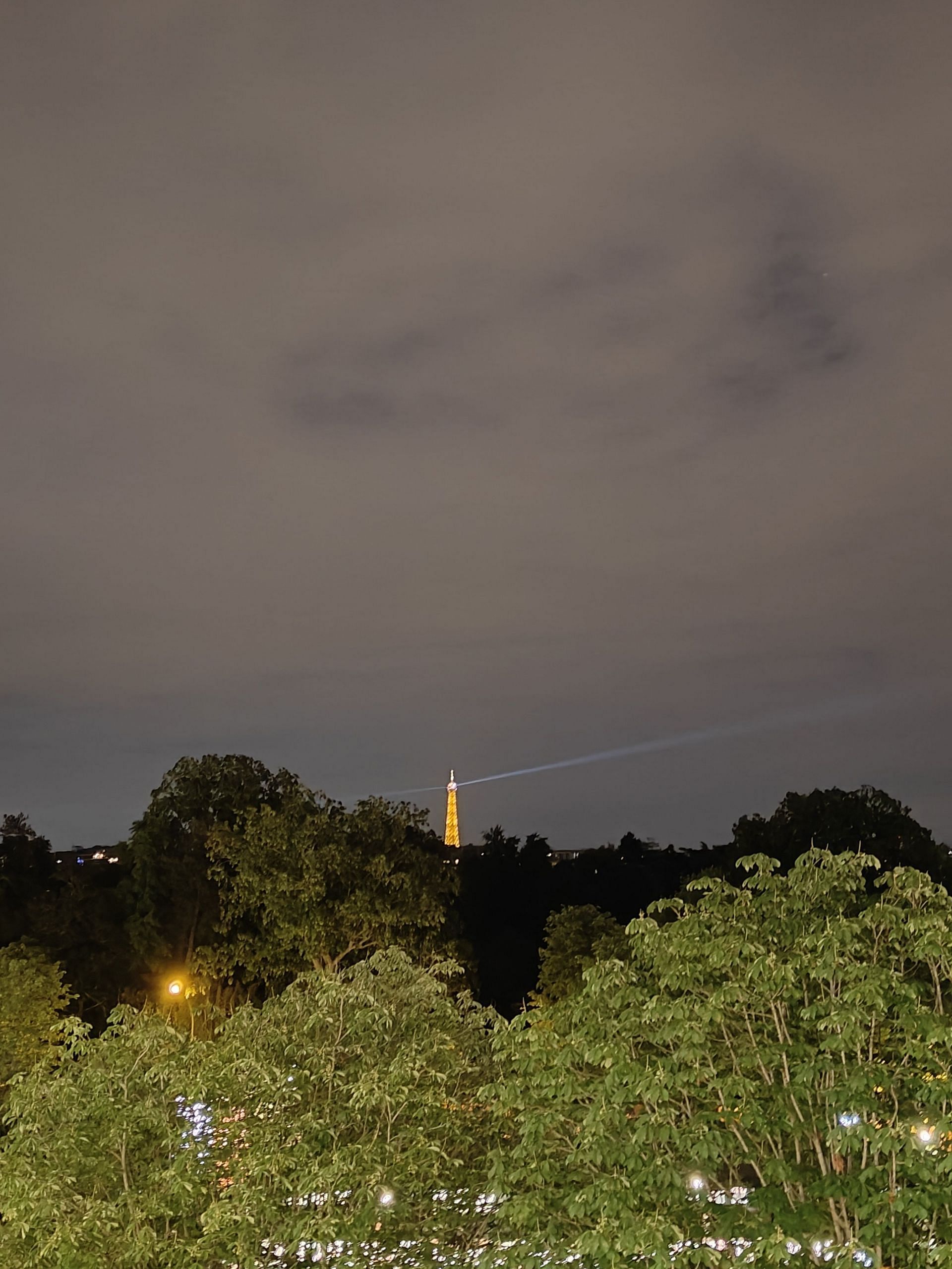 The Eiffel Tower as seen from Roland Garros