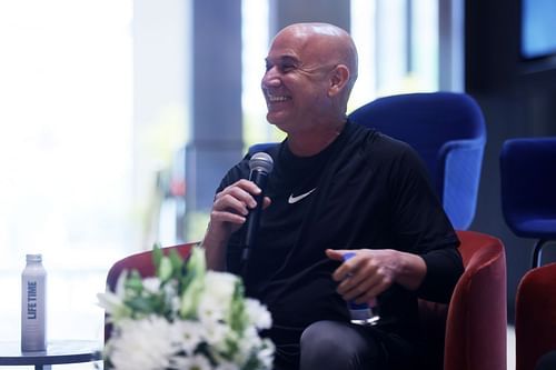 Andre Agassi Plays Pickleball With World's Top Pros at Life Time PENN 1