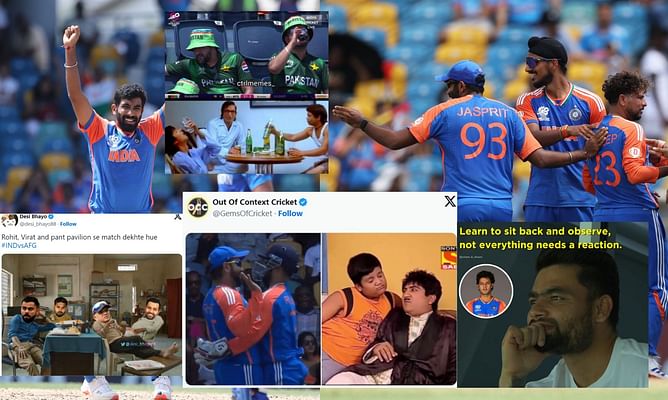"Semifinals mai kisko face karna sahi rahega?"- Top 10 funny memes after India's thumping win vs Afghanistan in Super 8 clash of 2024 T20 World Cup
