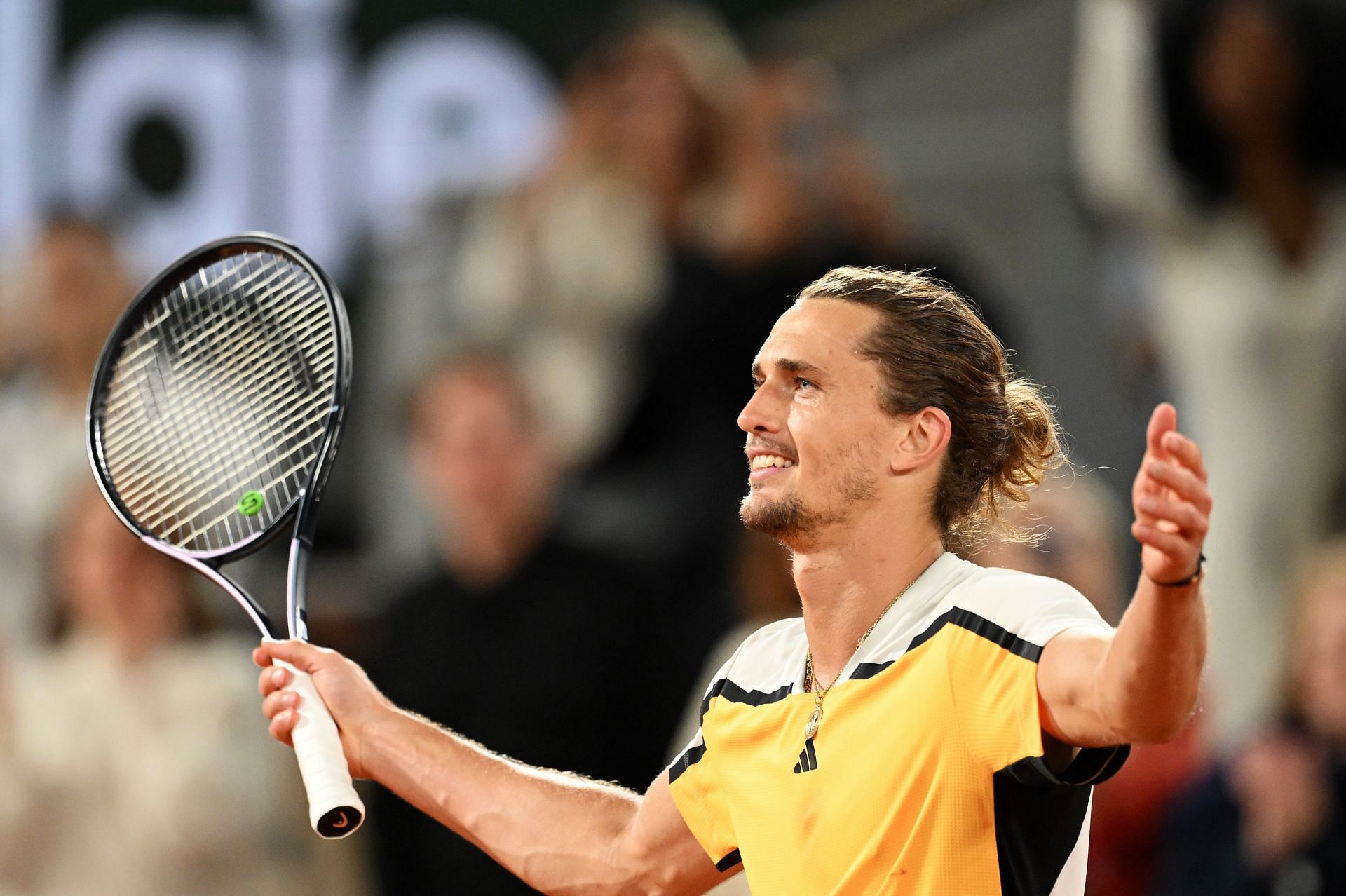 Alexander Zverev at the 2024 French Open. (Photo: Getty)