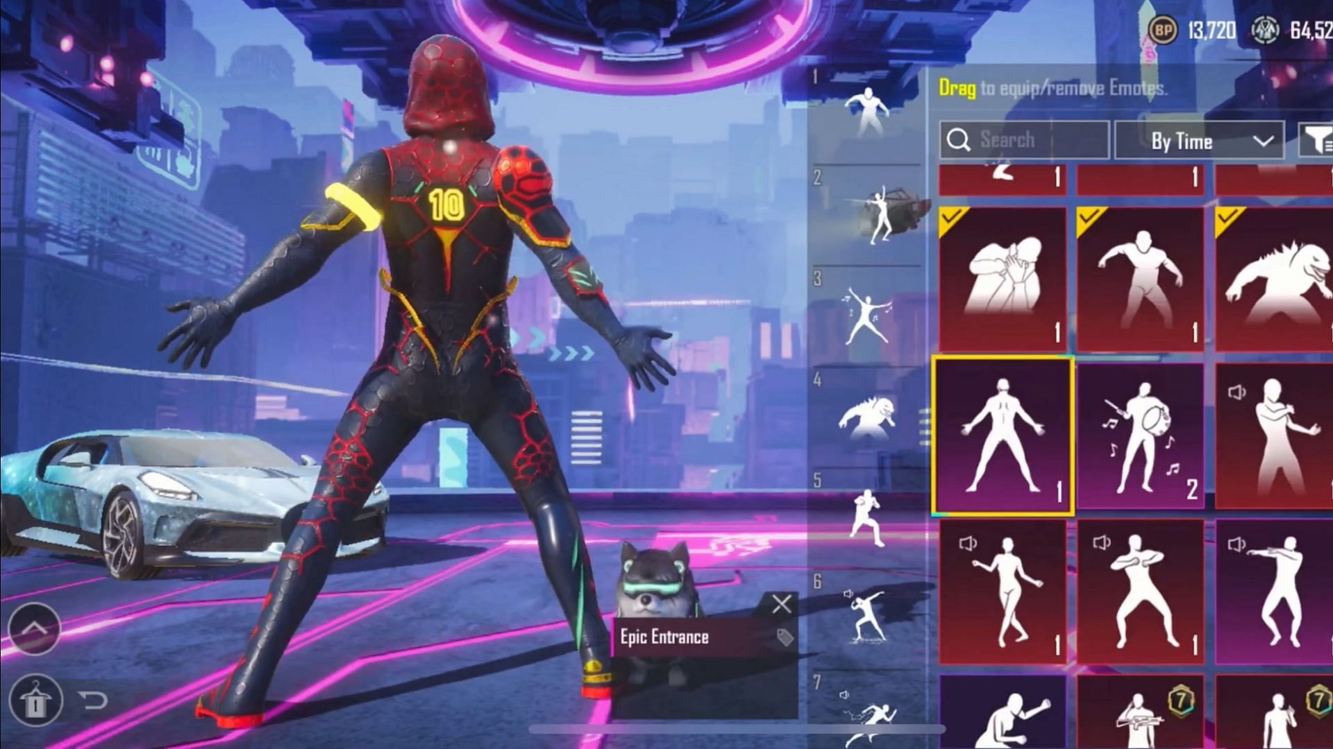 GOAT Nemesis outfit and the special emote (Image via Krafton)