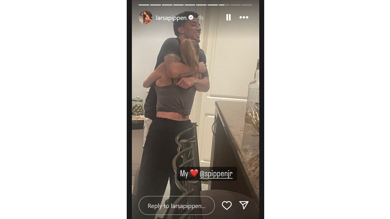 Larsa Pippen&#039;s Instagram story featuring Scotty Pippen Jr. [photo: Larsa Pippen IG]