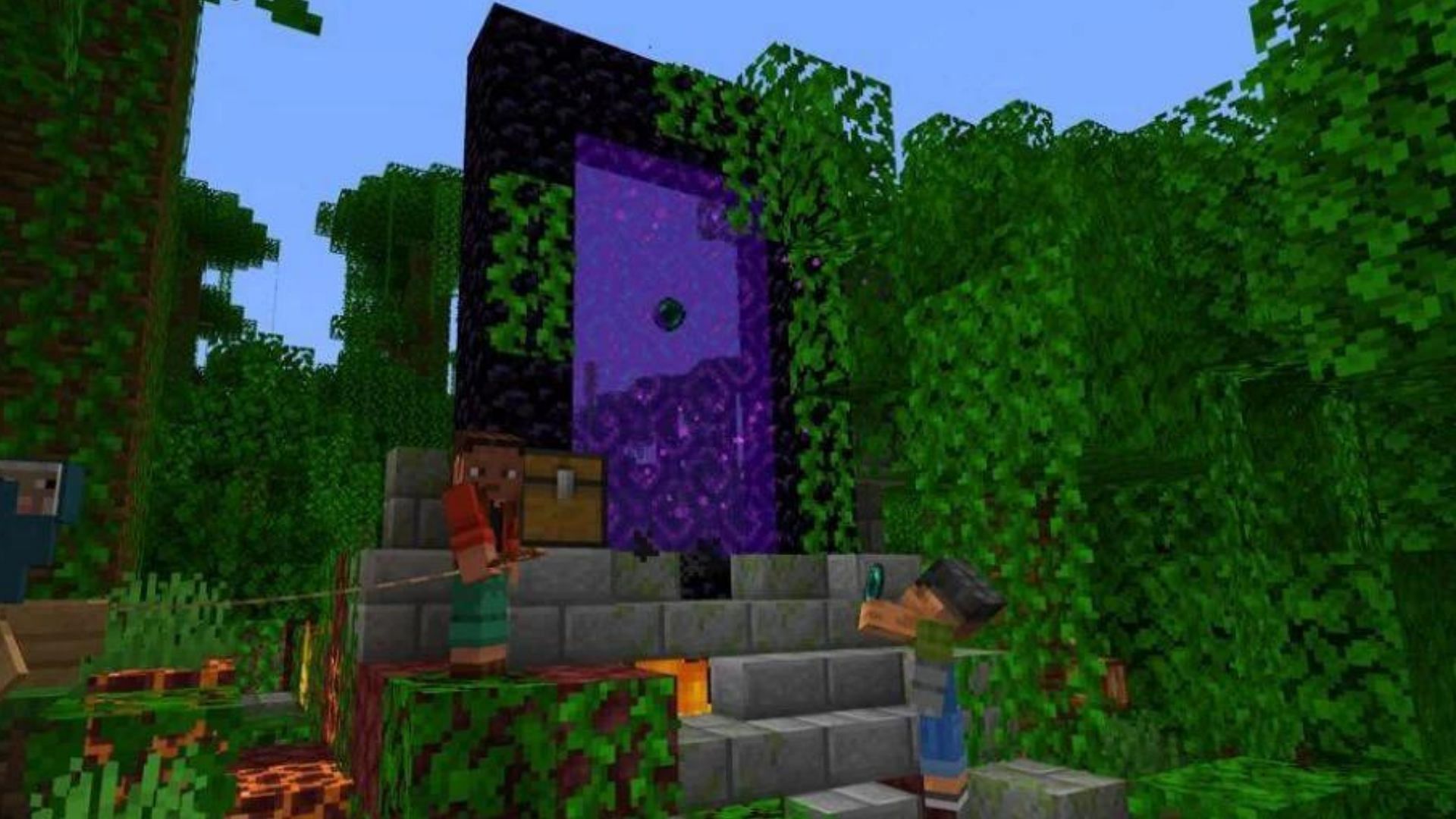 The Nether portal got minor tweaks in the Tricky Trials update (Image via Mojang Studios)