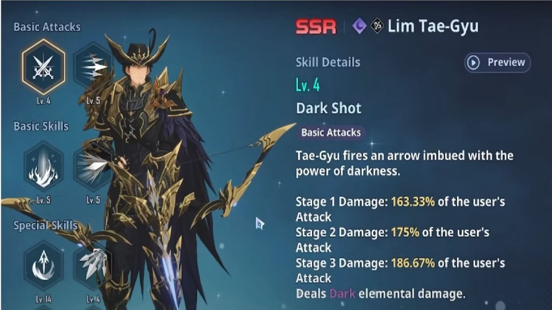 Lim Tae-Gyu can help you win matches with his shield-breaking abilities (Image via Netmarble)
